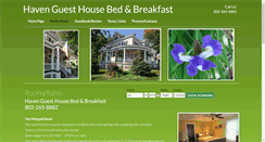 Desktop Screenshot of havenguesthousevt.com